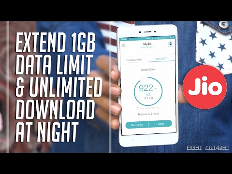 Jio 1gb limit Savings & Unlimited Download At Night [ HINDI ]