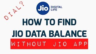 🔥 Jio Tricks 🔥 How to Check Data Usage WithOut Jio App 🤔