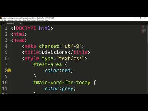 CSS Basics - Divisions