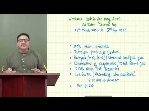 Announcement  New Workout Batch (English) For May 2025 | Live & recorded option - Income Tax