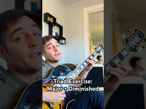 Triad Exercise: Major + Diminished #guitarlesson #guitartips #guitartutorial #jazzguitar #guitar