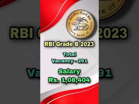 RBI Grade B Notification 2023 #rbi #recruitment #rbigradeb #shorts