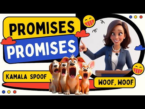Political Promises - Kamala Harris Spoof That Goes Poof - Funny Pet Reaction Video, AI Film