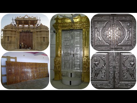 TEMPLE  DOOR , golden and silver made