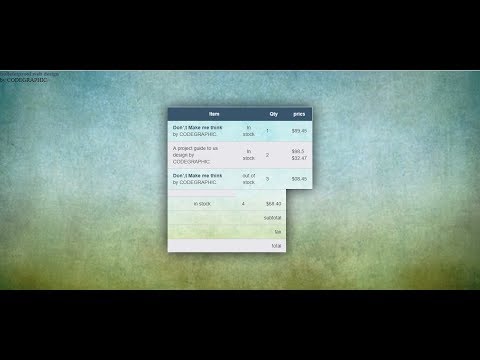 how to make amazing table with html and css