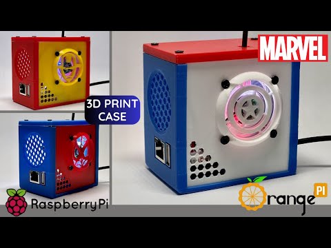 Raspberry & Orange pi Tower Case | Marvel Theme | 3D Printed | Fusion360