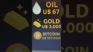 cotação dos ativos: petróleo, ouro e bitcoin #bitcoin