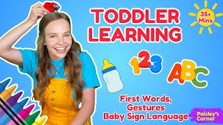 Learn to Talk - First Words for Toddlers - Gestures & Body Parts - Best Toddler Learning Videos