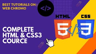 || html and css tutorial for beginners | html css tutorial | WebChromo |