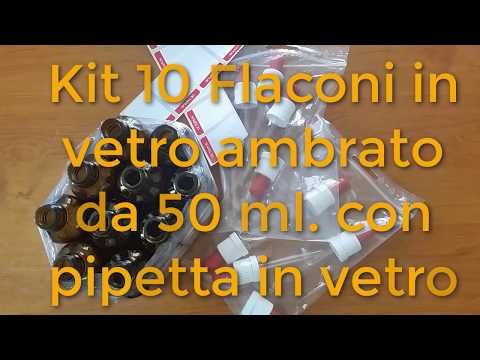 Kit 10 flaconi da 50 ml. in vetro ambrato con pipetta - Recensione