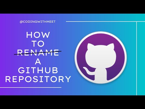 How to change the name of a GitHub repository