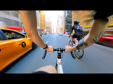 Fixed gear ride in NYC with @uppernycghost  (POV)