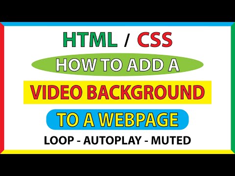 How To Add A Background Video To A Webpage Using HTML & CSS : Step-By-Step Tutorial