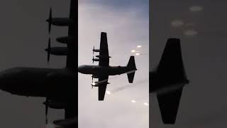 C-130 cargo drop and flares #instagramaviation #militaryaircraft #military #shorts