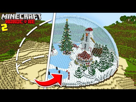 I Transformed a DESERT into a WINTER BIOME in Minecraft Hardcore