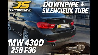 Downpipe + silencieux  tube sur-mesure BMW 430D 258 F36 by JS PERFORMANCE