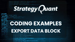Coding Examples - Export Data Block