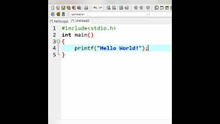 first program in C programming language