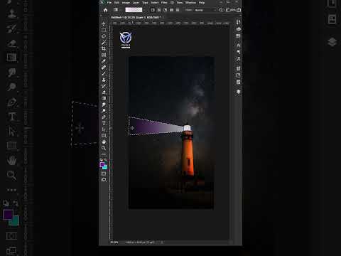 How to Make a Lighthouse Light in Photoshop in Under 60 Seconds#photoshop #shorts  #pixelmentor