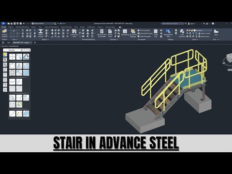 stair in advance steel #steelstair #stairs #staircase #greetings #railing #autocad #advancesteel