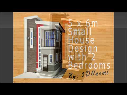 3DNaomi - 5 x 6 m Small House Design with 2 Bedrooms