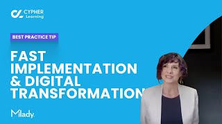 Milady, CYPHER LMS tips, Fast implementation & digital transformation