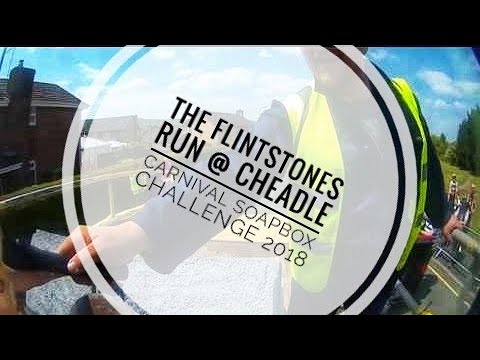 The Flintstones run one @ cheadle carnival soapbox challenge 2018