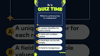 What Is a Primary Key in Databases? 🔑📊 #Database #PrimaryKey #SQLbasics #databasetips #developerquiz