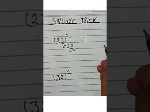 किसी भी संख्या का वर्ग निकले बस चुटकियों में| math video|#square trick #math short#shortvideo