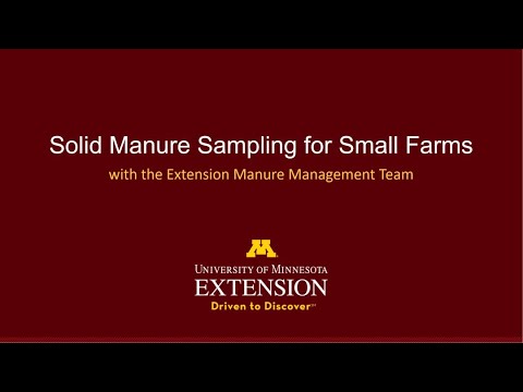 Solid Manure Sampling for Small Farms