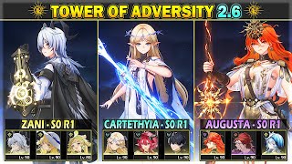 Cartethyia, Zani, Augusta-Mortefi | Tower of Adversity 2.6 36 Crest | Wuthering Waves