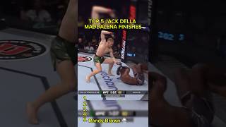 Top 5 JACK DELLA MADDALENA UFC FINISHES 👀🔥🇦🇺 #ufc #jackdellamaddalena #knockout #ufc315