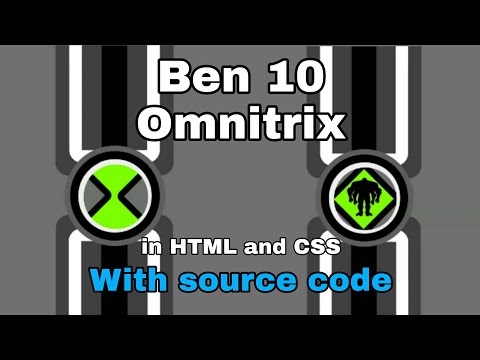 Ben 10 Omnitrix in HTML and CSS. Making with SEVEN.programmer