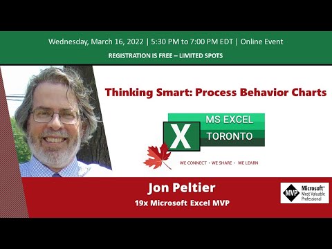 MS Excel Toronto Meetup – Thinking Smart: Process Behavior Charts –  Jon Peltier