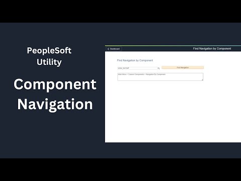 PeopleSoft - A Utility to find the navigation of a component