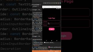 Login page #flutter #dart #uidesignlearning #learn #massage