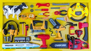 ASMR Collection of Repair Tools, Elektrik Drill, Electric Saw, Hammer With Wriench,Pliers,Hacksaw