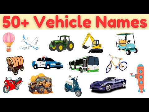 50 Vehicle Names | Transport Name for kids |Vehicles Vocabulary Words #vehiclename #kidslearning