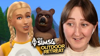 Playing The Sims 4: Outdoor Retreat to prepare for Adventure Awaits!