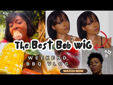 PERFECT EASY TO STYLE BOB  WIG| BEGINNERS FRIENDLY  🔥|Barbecue weekend with friends!