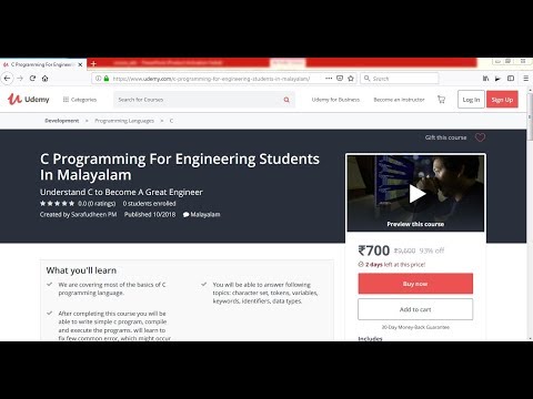 C programming videos For Cusat B-tech syllabus 2015 scheme