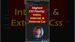 Highest CSS Priority: Inline, Internal & External CSS, Full Stack Web Development #StudyCodex #short