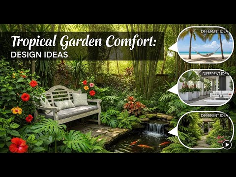 Inspirational ideas for a beautiful tropical garden to make you comfortable