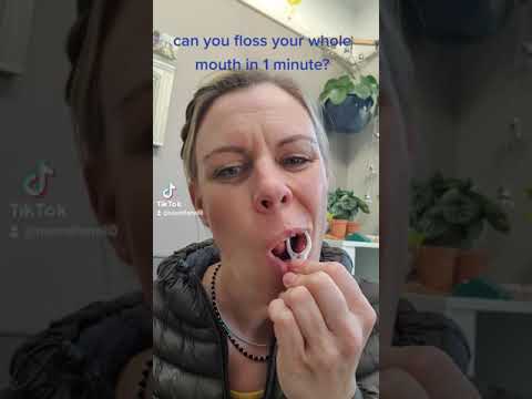 Flossing teeth in 1 minute!