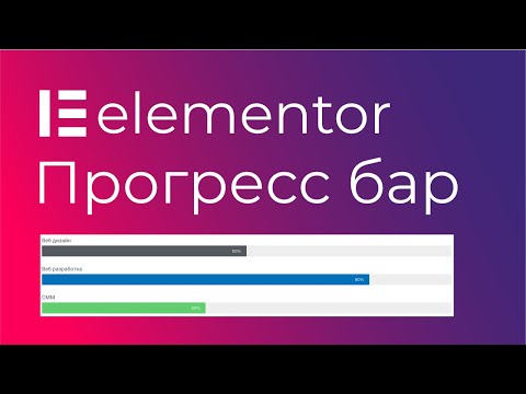 Как в Элементор (Elementor) создать прогресс бар выполнения (progress bar)