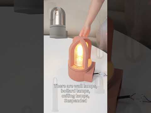 Outdoor cement lamp #home #homedecor #ikea #ledlights #diy #architecture  #light#outdoor#garden