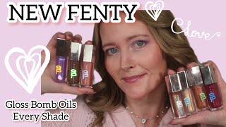 New Fenty GLOSS BOMB OIL LUMINIZING LIP OIL N' GLOSS - trying every shade & some FENTY combinations