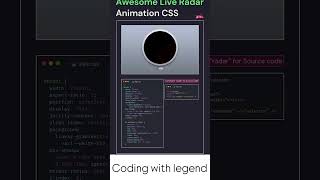 Animated css Rader Animation 💀🥶 next level cool #programming #rader animation #code #html