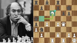 Mikhail Tal vs Menvielle Laccourreye| brilliant 🥶  knight  sacrifice 😱  #brilliant #chessanalysis 