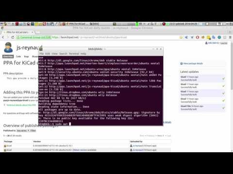 kicad daily update  install on ubuntu 16.04